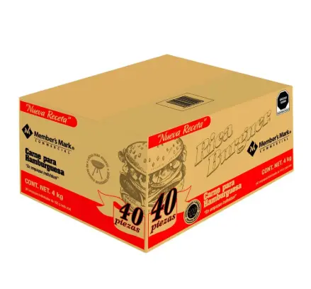Carne para Hamburguesas Member's Mark Rica Burguer Junior 40 piezas de 100 gr c/u