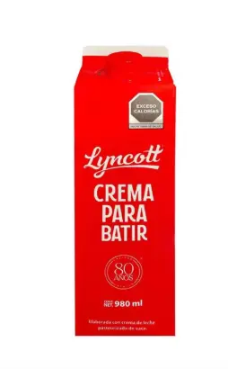 Crema para Batir Lyncott 2 piezas de 980 ml