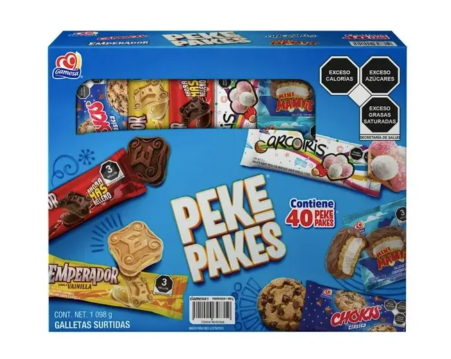 Galletas Peke Pakes Surtidas 40 Pzas.