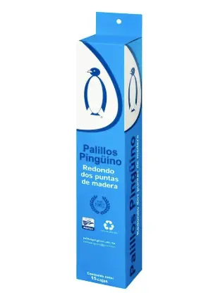 Mondadientes de Madera Pingüino Doble Punta 15 cajas con 250 pzas
