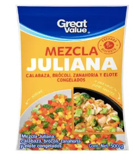 Mezcla Juliana Great Value congelados 500 gr.
