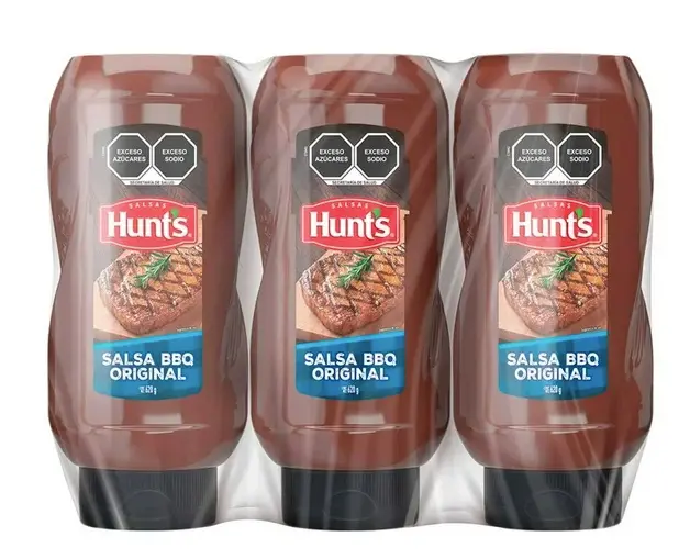 Salsa BBQ Hunt's 3 pzas de 620 g