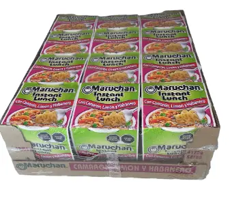 Sopa Instantánea Maruchan con Camarón, Limón y Habanero 12 pzas