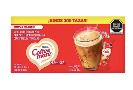Sustituto de Crema Coffee Mate Nestlé 200 pzas de 4 g