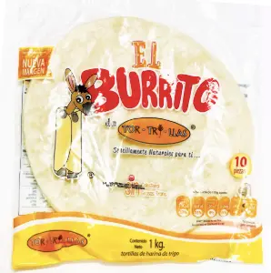 Tortilla Burrera El Burrito Paq. c/10 Piezas.