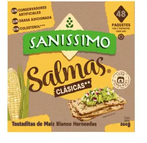 Tostadas Sanissimo Salmas 40 pzas de 18 g c/u