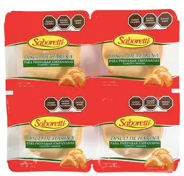 Discos de Harina Saboretti Para Empanada Grande 4 pack