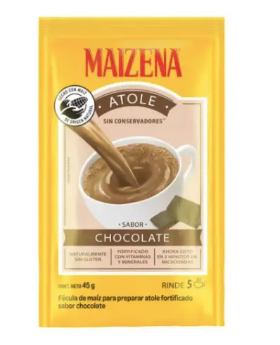 Fecula de Maiz atole fortificado sabor chocolate 45 g