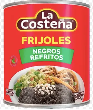 Frijoles Negros Refritos 3 Kg.