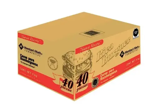 Hamburguesas Member's Mark Rica Burguer Junior 40 piezas de 100 gr c/u