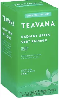 Teavana Té Verde Radiant Green 6 cajas de 24 Ct.