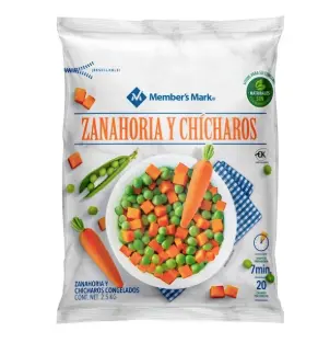 Zanahoria y Chícharos Member's Mark 2.5 Kg