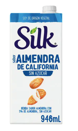 Bebida Vegetal Silk Sabor Almendra de California Sin Azúcar 6 pzas 946 ml c/u