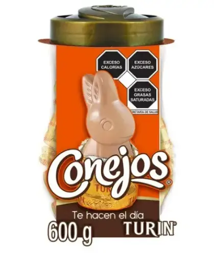 Conejos Chocolate Turin Vitrolero 600 g