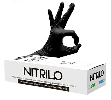 Guantes de nitrilo negros