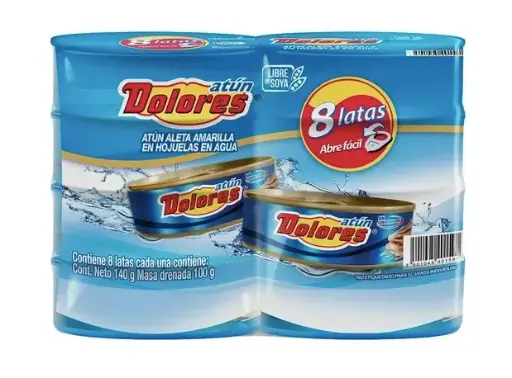 Atún en Agua Dolores 8 pzas de 140 g c/u
