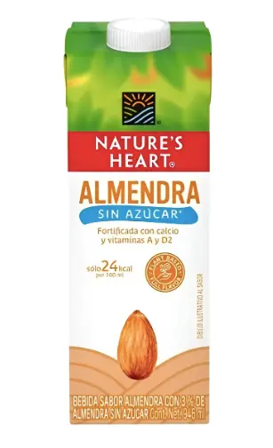 Bebida vegetal Nature's Heart sabor almendra sin azúcar 946 ml